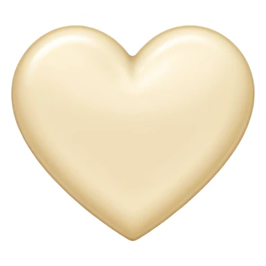 Cream heart sticker