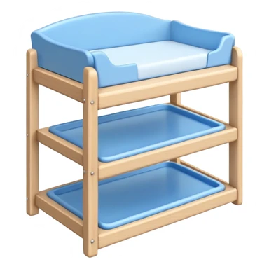 Blue baby changing table sticker