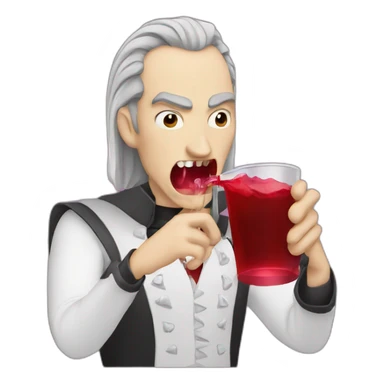vampire drinking red liquid sticker