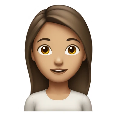 A girl whit brunette hair and brown eyes sticker