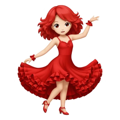 Una chica de anime bailando  sticker