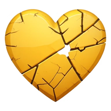 Yellow heart broked sticker