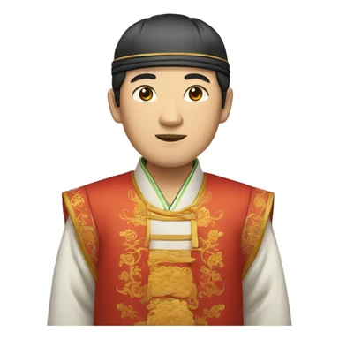 Chinese man in traditional costume sticker