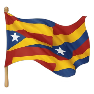 Drapeau Catalan avec étoile sticker
