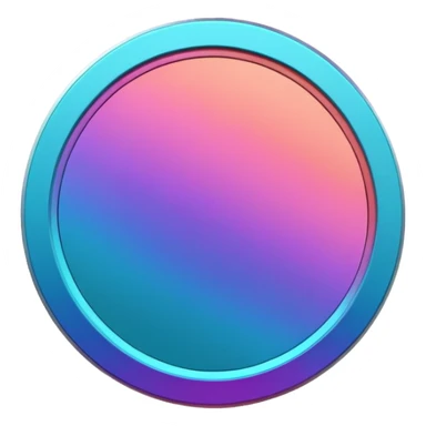 
coin color in in gradient of turquoise, blue, pink, purple, and coral metal texture
Rotate coin 125 degree  3d effect sticker