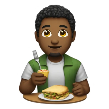 tech bro eating dinner sticker