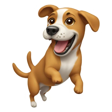 dog doing a flip sticker