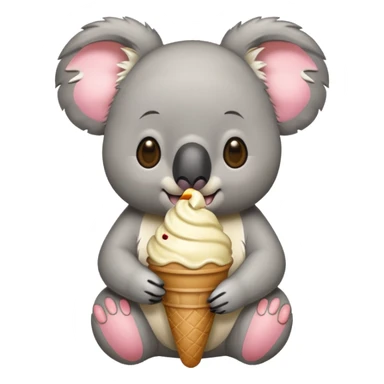 Koala with ice cream sticker