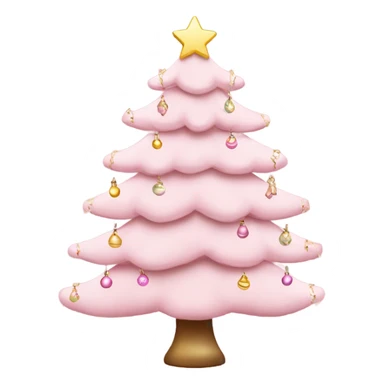 Baby pink christmas tree sticker