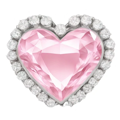 Diamond ring light pink heart sticker