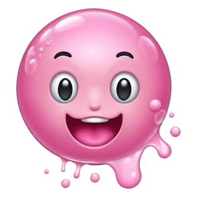 chewed bubble gum splash sticker