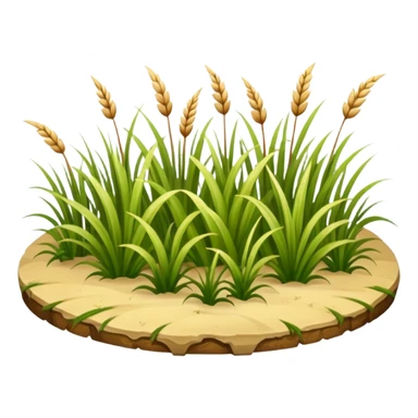 a beige patch of grass sticker