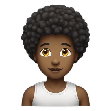 afro boy sticker