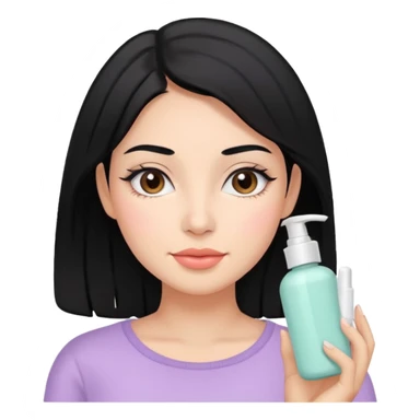 latina black hair cute pastel colors skin care sticker