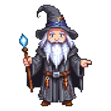 wizard pointing sticker