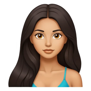 attractive Latina woman with long dark hair sticker