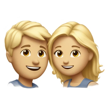 cute couple blonde sticker