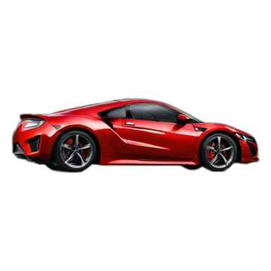 honda nsx side view red sticker