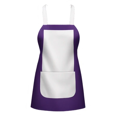 Realistic isolated dark purple kitchen apron  sticker