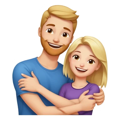 girl Arms crossed holding neck laughing guy sticker