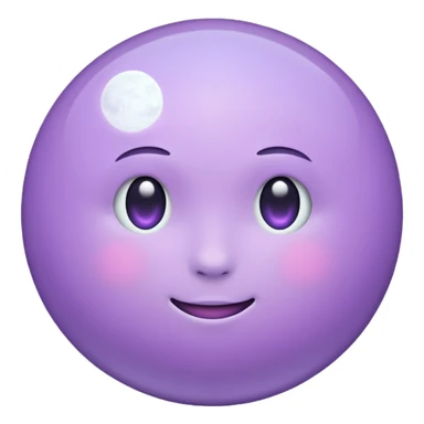 realistic lilac moon sticker