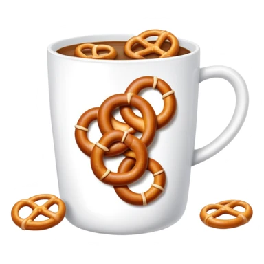 Pretzels bites with cinnamon cup  sticker
