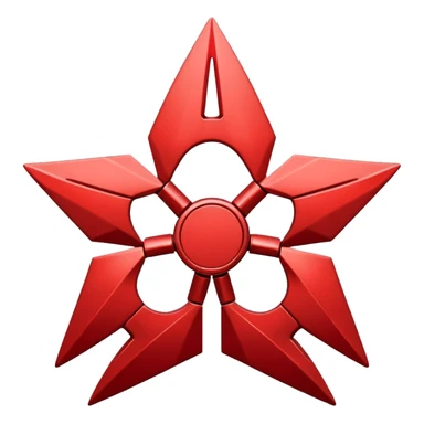 3 heads red shuriken emoji sticker