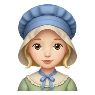 girl with a bonnet sticker