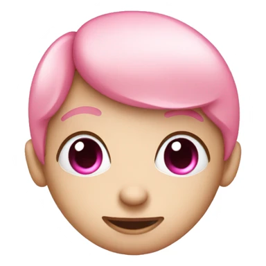 lovely face with pink heart eyes sticker