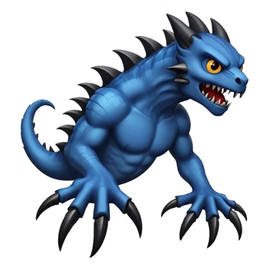 Scary monster black arm sticker