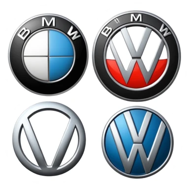 BMW AND AUDİ LOGOS MİXED sticker