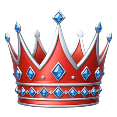 Redsilver crown with blue diamonds sticker