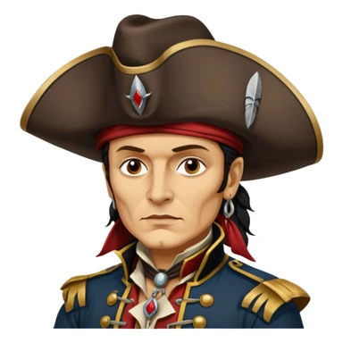 Adam Ant painted with Indian war colors is wearing like a highwaymen,   sticker