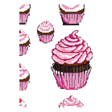 cupcake with swirled pink frosting sticker