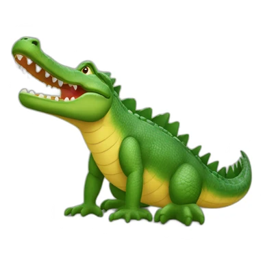 crocodil cu fes de craciun  sticker