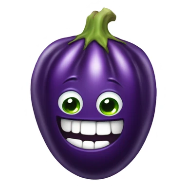 big eggplant thats wet sticker