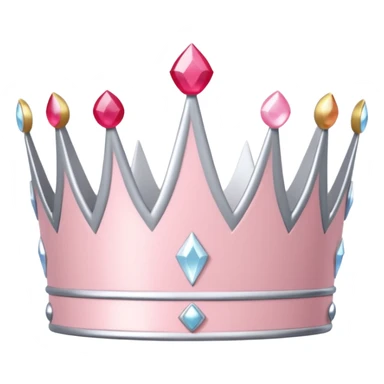 light pink and silver simple crown sticker