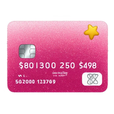 pink sparkle mastercard Credit card  sticker
