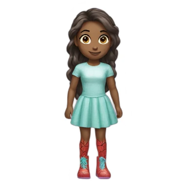 A girl dress spider man clothes  sticker