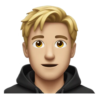 Mr beast wearing a black color hoodie sticker