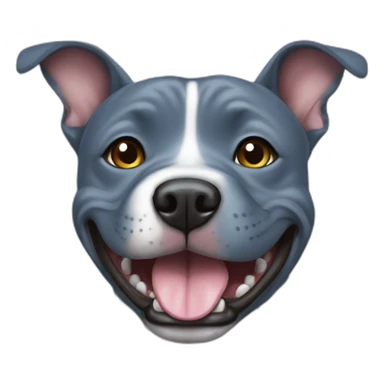 Happy blue staffy sticker