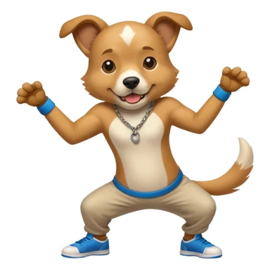 Dog break dancing sticker