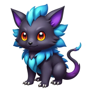 Cute cool colorful dark fantasy animal hybrid Fakemon full body sticker