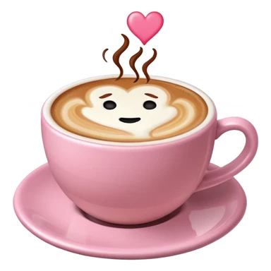 Pink coffe aesthetic  no use face sticker