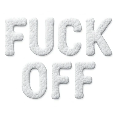 snow Fuck off text , remove background sticker