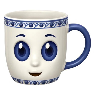 Coffee MUG WITH BLUEBERRY ON THE MUG sticker