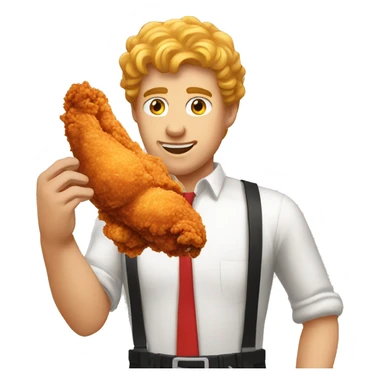 Random guy named thomas eating fried chicken sticker