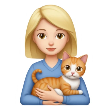 Cat with woman sticker