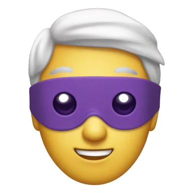 Smirk Purple Blindfold over eyes sticker