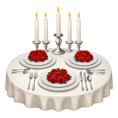 Romantic dinner sticker